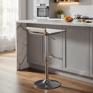 Sunvega Mirage Ale Contemporary Adjustable Swivel Bar Stool with Chrome Base