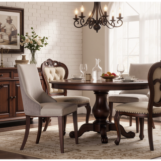 Sunvega Modern Upholstered Dining Chairs Set of 2 in Tan Faux Leather