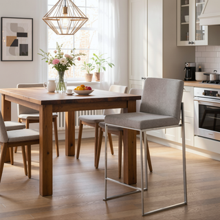 Sunvega Fuji Contemporary High Back Counter Stool with Padded Seat and Backrest