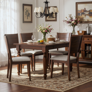 Sunvega Upholstered Dining Chairs with Polyester Fabric and Sturdy Construction