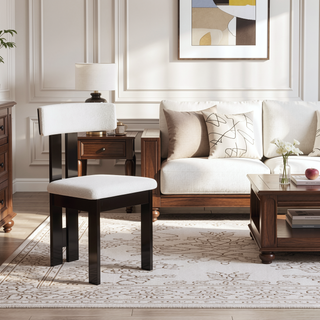 Sunvega Modern PU Leather Dining Chairs with Solid Wood Legs for Family Kitchen