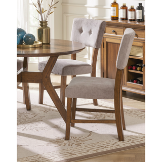 Sunvega Mid-Century Modern Light Oak Finish 52-inch Round Dining Table with X-Base