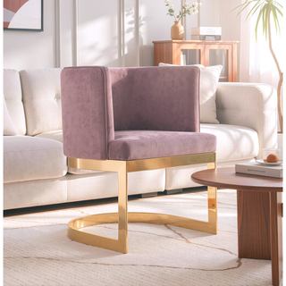 Sunvega Modern Upholstered Velvet Dining Chair with Curved Backrest for Dining Room