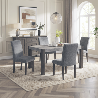 Sunvega Grey Dining Chairs Set of 2 with Durable Construction and Easy Cleaning