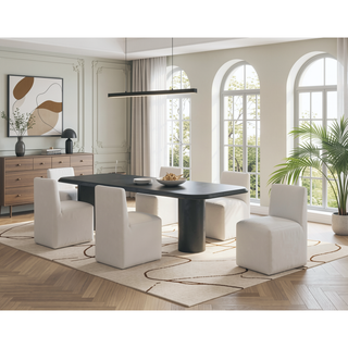 Sunvega Modern Dining Chair in Saddle Brown Faux Leather Fully Assembled