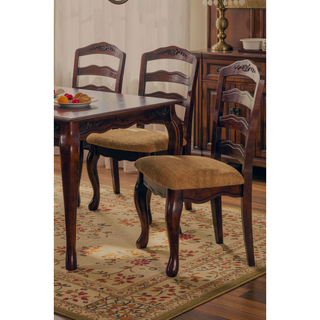 Sunvega Transitional Style Dining Chairs with Padded Seats and Ladder Back Design