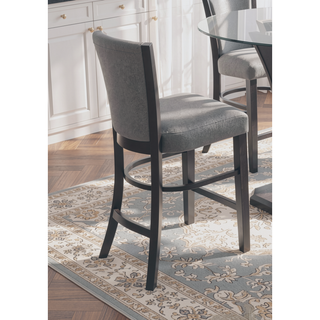 Sunvega Contemporary Glam Upholstered Dining Side Chair with Plush Gray Fabric