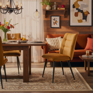 Sunvega Modern Velvet Dining Chairs with Soft Cushioned Seats and Iron Frames