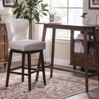 Sunvega Swivel Bar Stool with Upholstered Fabric Sponge Cushion for Kitchen Island