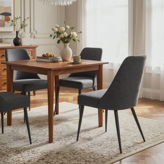 Sunvega Modern Upholstered Dining Chairs with Sturdy Metal Legs Set of 2