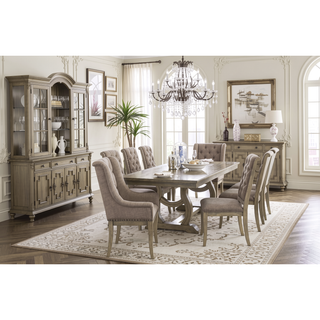Sunvega Traditional Classic Style Side Chairs Set of 2 with Button-Tufted Back and Nailhead Trim
