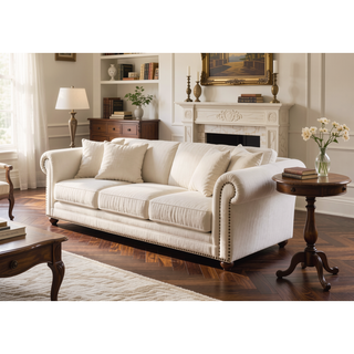 Sunvega Traditional Style Wood Framed Bench with Nailhead Trim and Rustic Brown Finish