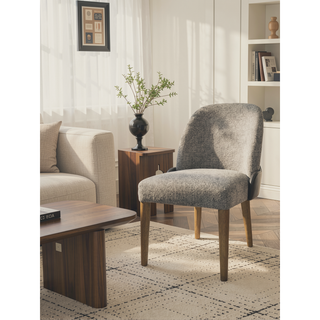 Sunvega Barrel Back Chair Set with Textured Upholstery and Contrast Accent