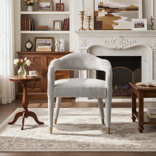 Sunvega Mid-Century Modern Accent Chair with Upholstered Legs for Living Room