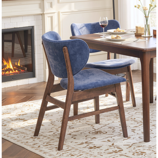 Sunvega Mid-Century Modern Dining Table with Walnut Finish and Sleek Design