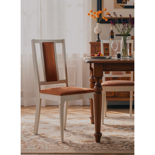Sunvega Modern Natural Finish Dining Table with Double Pedestal Base