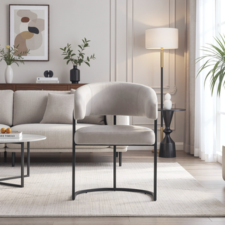 Sunvega Modern Upholstered Leatherette Dining Chair with Backrest for Dining Room