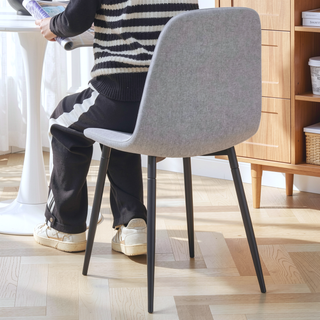 Sunvega Modern Medieval Style Dining Chairs with Velvet Cushions and Golden Metal Legs