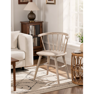 Sunvega Mid-Century Modern Dining Chairs with Spindle Back and Shaker Legs