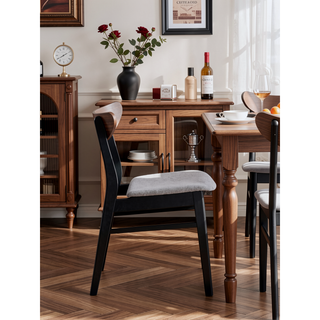Sunvega Rectangular Walnut Finish Dining Table with Wooden Top and Legs