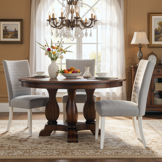 Sunvega Gray Velvet & White High Gloss Finish Side Chair with Wood Legs Set of 2