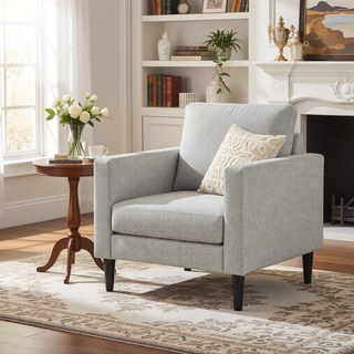 Sunvega Contemporary Fabric Upholstered Arm Chair with Plush Padded Seat and Backrest