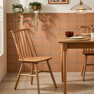 Sunvega Natural Oak Finish Casual Look Dining Table for 6 Kitchen Furniture