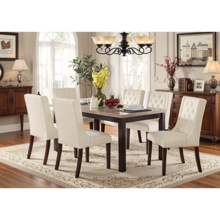 Sunvega Modern Wingback Dining Chairs with Ash Black Polyfiber Upholstery and Dark Espresso Frame