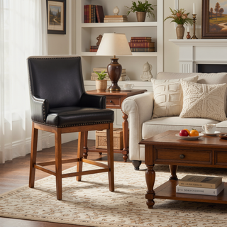 Sunvega Traditional Luxury Upholstered Chairs with Sloped Arms and Nailhead Trim