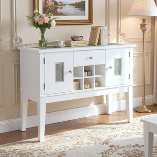 Sunvega Gray Velvet & White High Gloss Finish Side Chair with Wood Legs Set of 2