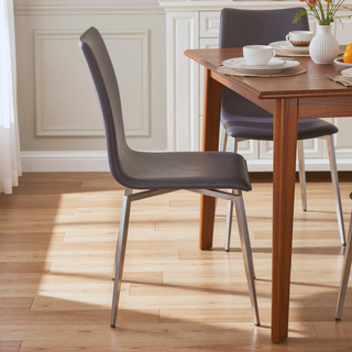 Sunvega Mason Contemporary Upholstered Chair with Swivel Seat and Stainless Steel Base