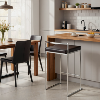 Sunvega Contemporary Stackable Counter Stools with Padded Seat Set of 2