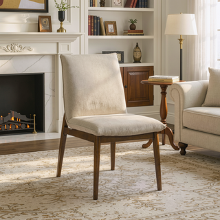 Sunvega Mid-Century Modern Velvet Dining Chair Set Of 2 With Solid Wood Legs