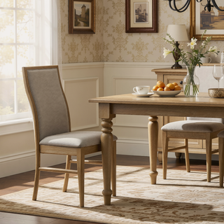 Sunvega Barley Upholstered Dining Side Chair with Ergonomic Backrest and Foam-Padded Seat