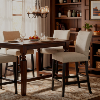 Sunvega Modern Upholstered Boucle Counter Stools with Padded Seat Set of 2