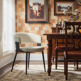 Sunvega Modern Dining Chair with Plush Foam-Filled Seat and Textured Leatherette