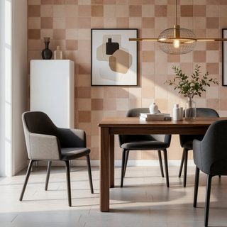 Sunvega Contemporary Faux Leather Armless Side Chairs with Metal Legs Set of 2