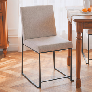 Sunvega Modern Fuji High Back Dining Chair with Upholstered Seat and Padded Backrest