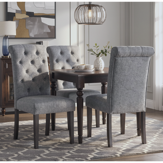 Sunvega Solid Wood Tufted Asons Dining Chairs Set of 2 with Velvety Soft Upholstery