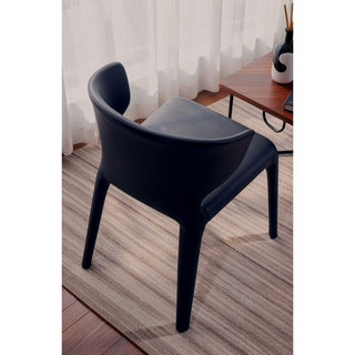 Sunvega Mid-Century Modern Dining Chairs Set of 2 with Faux Leather Upholstery