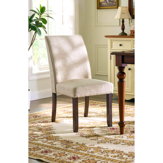 Sunvega Set of 2 Black and White Leatherette Padded Side Chairs with Slit Back