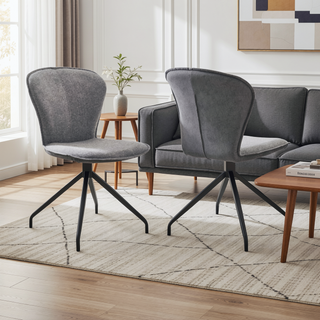 Sunvega Cyrine Modern Dining Room Accent Chairs Set of 2 with Faux Leather