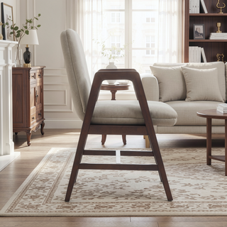 Sunvega Modern Dining Armchair in Soft Velvet with Sculptural Beech Wood Frame