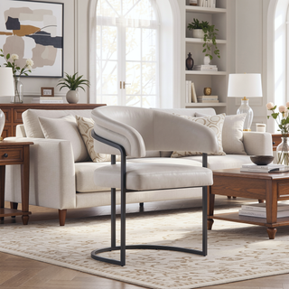 Sunvega Modern Upholstered Leatherette Dining Chair with Backrest for Dining Room