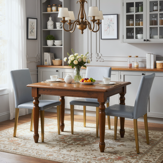 Sunvega Black PU Dining Chairs with Silver Metal Legs and High Elasticity Sponge Filling for Living Room