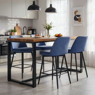 Sunvega Counter Height Swivel Bar Stools Set of 2 with Upholstered Seat and Back