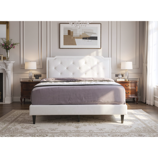 Sunvega Stylish Casual Gray Queen Bed Frame with Durable Support