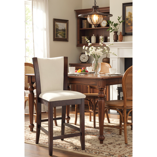 Sunvega Contemporary Dark Cherry Brown Leatherette Cushion Side Chairs Set Of 2