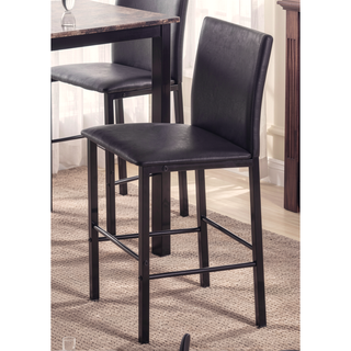 Sunvega Casual Counter Height Metal Frame Dining Chairs with Faux Leather Upholstery