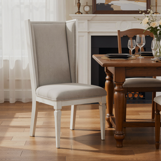 Sunvega Rustic Gray and Weathered White Finish Poplar Wood Dining Table With Leaf